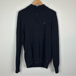 Izod quarter zip black sweater